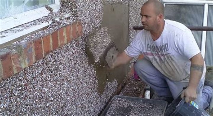 What is pebble dash or roughcast?